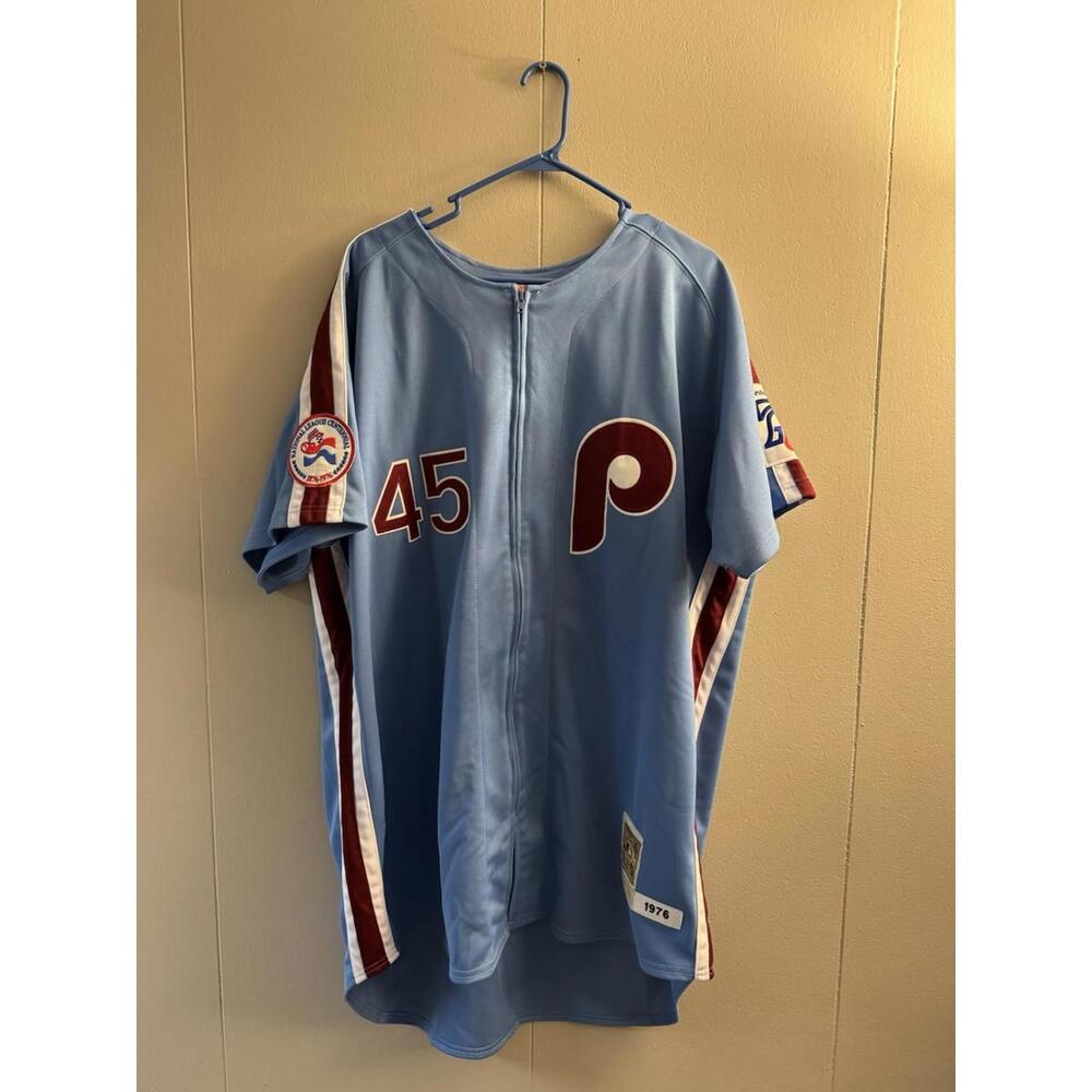 Size4XL Tug McGraw 1976 Philadelphia Phillies Cooperstown Men's Blue Away Jersey